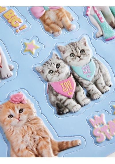 Koton Studio Pets Lisanslı Evcil Hayvan Figürlü Sticker Seti Mavi 7wak70363aa