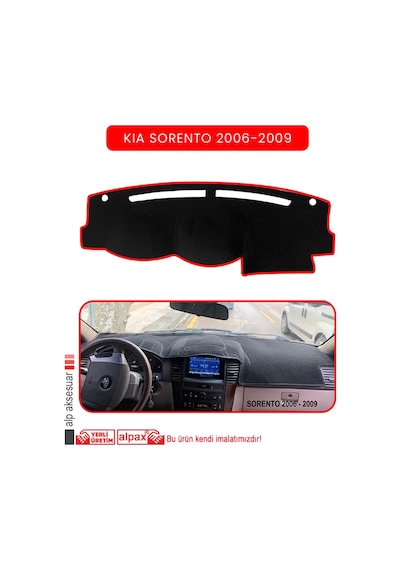 Kia Sorento 2006-2009torpido Koruma Halısı Kırmızı Kenar