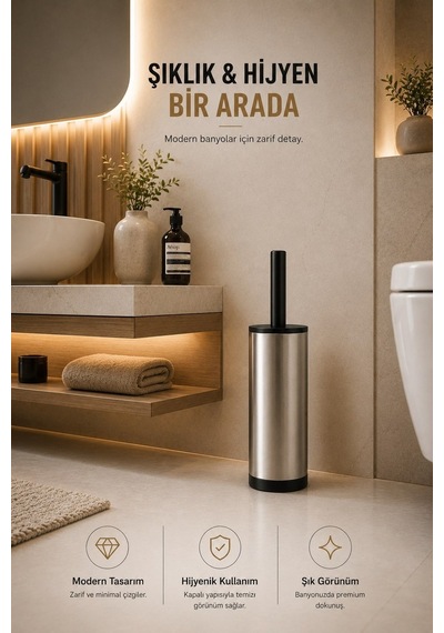 Tuvalet Fırçası Wc Klozet Fırçası Krom
