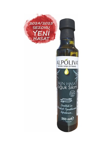 Erken Hasat Soğuk Sıkım Naturel Sızma Zeytinyağı 250 Ml Kısapınar Bahçemizden Alpoliva