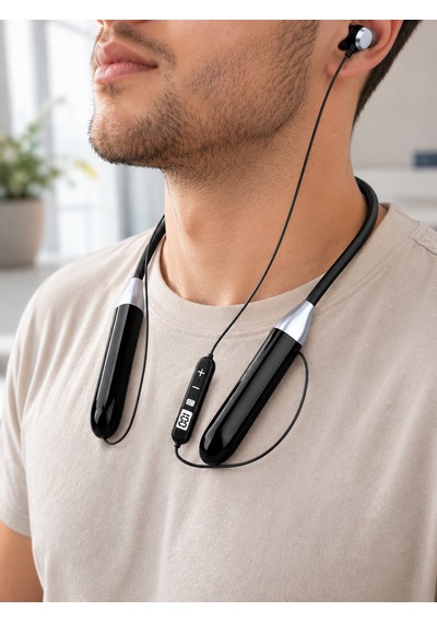 Boyun Tipi Bluetooth Kulaklık Kablosuz Mikrofonlu Uzun Kullanım Süreli Müzik Ve Telefon Görüşme Kulaklığı - Li