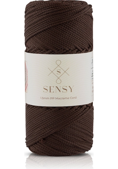 1.5 Mm - 100 Gr Polyester Makrome Ipi Kahverengi 150 M Polyester Makrome Ip Supla Ip Ve Çanta Ipi