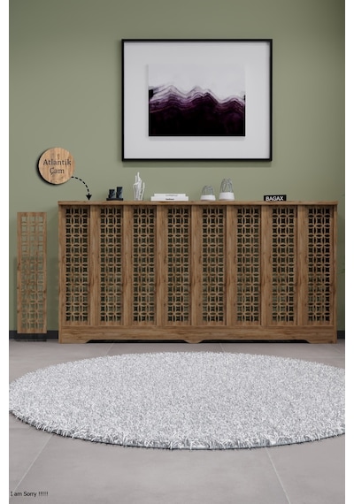 Petek Kaplama Modern Radyatör Kapatma Ünitesi Ön Panel Mdf Tasarım İç Ölçü 156 Cm Dış Ölçü 160 Cm Petek 156 Çam D1