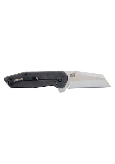Schrade Usa Slyte Compact Katlanır Düz Saten D2 Çelik Kamp Bıçak - 1182277 Siyah