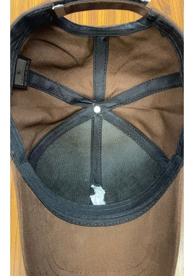 Hamze Polo Nakışlı Gabardin Kumaş Unisex Cap Şapka Kahverengi