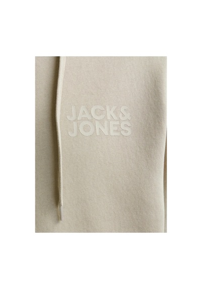 Jack & Jones Jack&jones 12265177 Jjecorp Logo Sweat Zıp Hood Moonbeam Sweat Bej