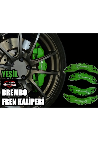 Honda Yeşil Brembo 4'lü Kaliper Seti Kabartmalı
