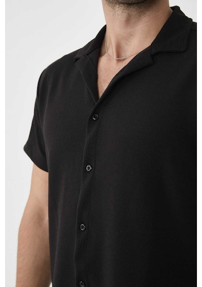 Mcz Giyim Siyah Renk Krep Kumaş Slim Fit Erkek Pantolon - Gömlek Alt Üst Takım