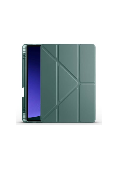 Samsung Galaxy Uyumlu Tab S9 Fe X510 X516 Kılıf Kalem Bölmeli Trifolding Case