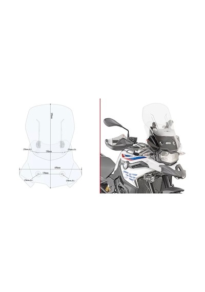Gıvıaf5127bbmwf750gs-f800gs-f850gs 18-24 Rüzgarsiperlik