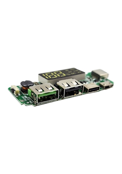 Powerbank Devresi Ekranlı 5v 2.4a Dual Usb Çıkış Type C Micro Usb Giriş Lityum Lion 18650 Pil Şarj