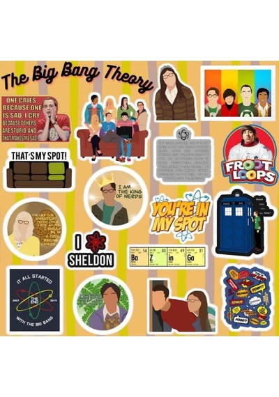 Big Bang Theory Seti Laptop Notebook Telefon Etiket Diğer