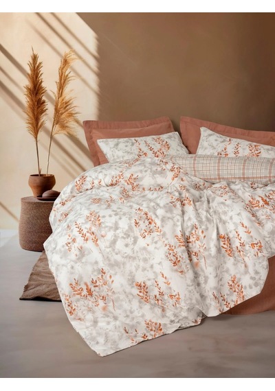 Cotton Box Rf Modeline -lamina Tarçın- Çift Kişilik Nevresim Takımı Turuncu