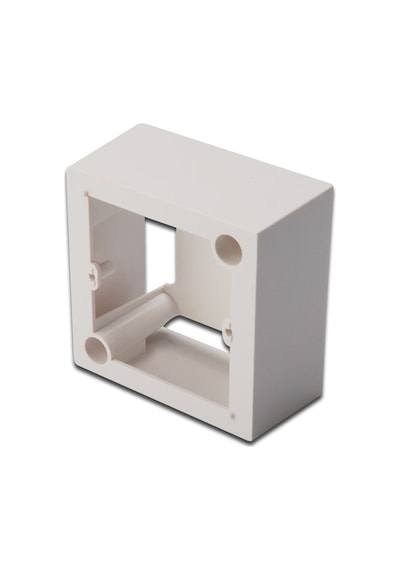 Digitus Sıva Üstü Kutu, Beyaz Renk, 80 X 80 Mm Digitus Surface Mount Box For Faceplates, 80x80 Mm, Color Pure White French Layout-19877