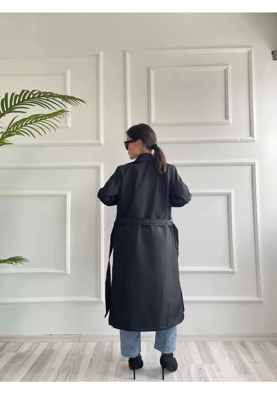 Keymoda Kadın Trençkot Siyah Siyah