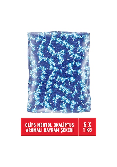 Kent Olips Mentol Okaliptus Aromalı Naneli Bayram Şekeri 1 Kg X 5 Adet
