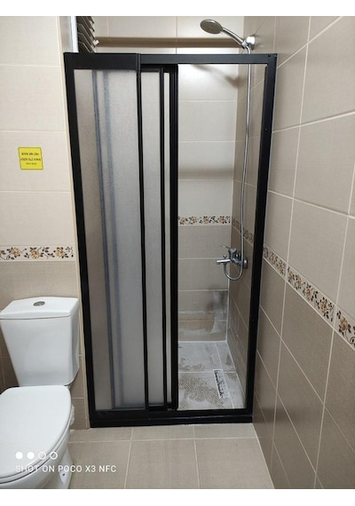 Teknesiz 3 lü Panel Duşakabin Siyah