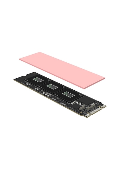 Wozlo 0 5mm 22 70mm Termal Pad M2 Ssd Chipset Soğutucu 7x2cm Yüksek İletken Pembe 9w/mk