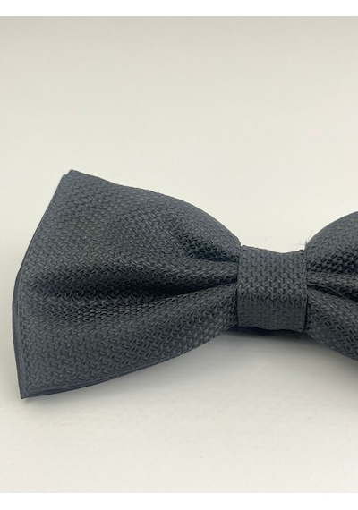 Demfashion Siyah Desenli Erkek Saten Kumaş Papyon Siyah
