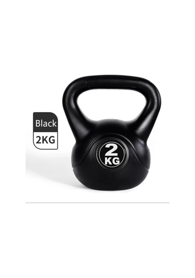2 Kg Çaydanlık Tipi Dambıl Kettlebell Ağırlık Siyah Tek Ebat