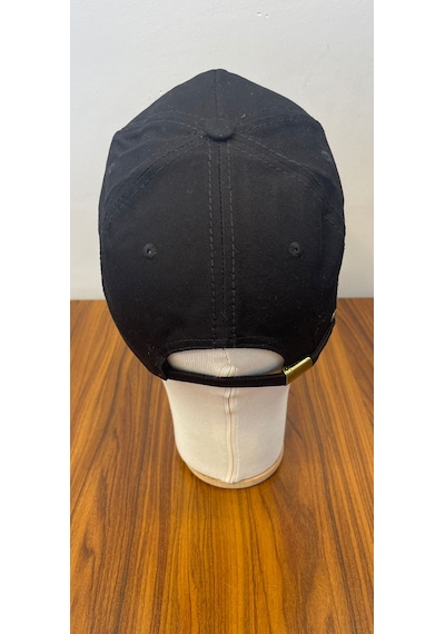 Boston Nakışlı Eskitme Vintage Model Pamuklu Cap Şapka Siyah