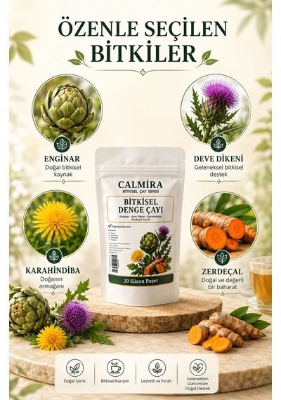 Calmira Enginar - Deve Dikeni - Karahindiba 20 Süzen Poşet Çay Bitkisel Denge Çayı