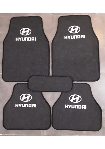 Hyundai Accent Logolu Füme Halı Paspas Çift Kat 460147421