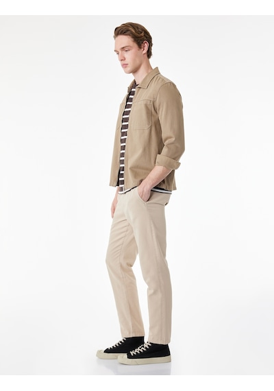 Koton Regular Fit Pamuklu Cepli Gabardin Beli Bağcıklı Yazlık Pantolon Bej 6sam40053hw Ekru Koton Regular Fit Pamuklu Cepli Gabardin Beli Bağcıklı Yazlık Pantolon Bej 6sam40053hw Ekru