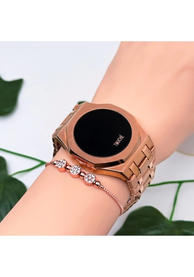 Touche Dokunmatik Unisex Kol Saati Dokunmatik Ekran 3 Atm Su Geçirmez Rose Zmtc006 Çok Renkli