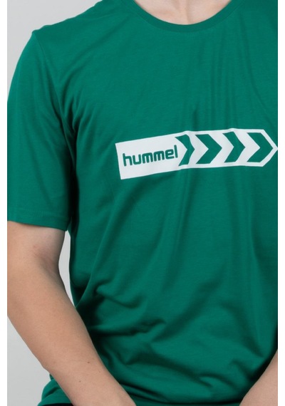 Hummel Armin Pamuklu Antrenman Tişört Yeşil Baskılı
