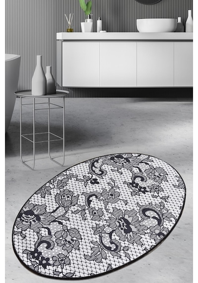 Lace Siyah Djt 80X120 Cm Banyo Halısı, Pasas