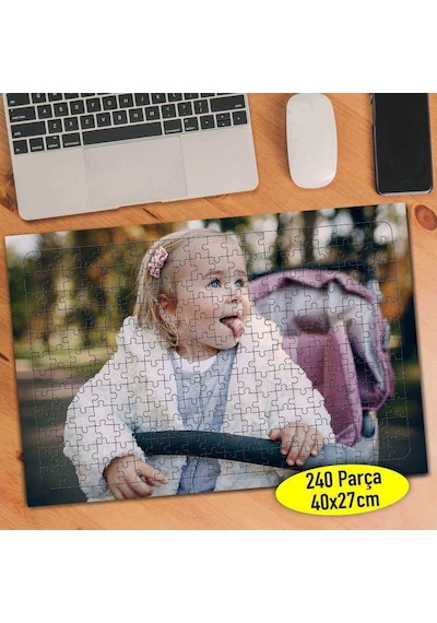 Gülümseyen Sevimli Bebek 240 Parça Puzzle Yapboz-112491458