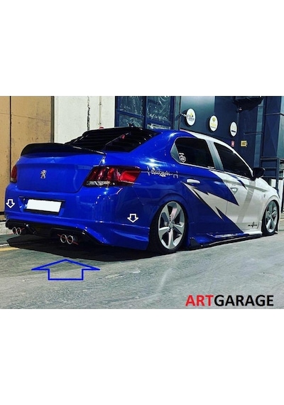 Peugeot 301 Uyumlu 2013-2022 Arka Tampon Eki-fiberglass-boyasız