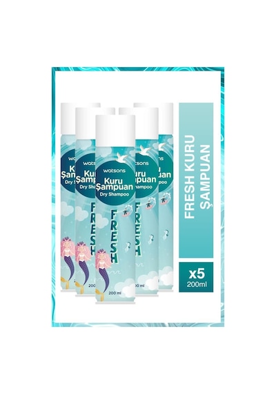 Watsons Fresh Kuru Şampuan 5 x 200 ML
