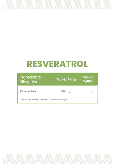 Resveratrol 60 Tablet Desteği & Hücre Koruma