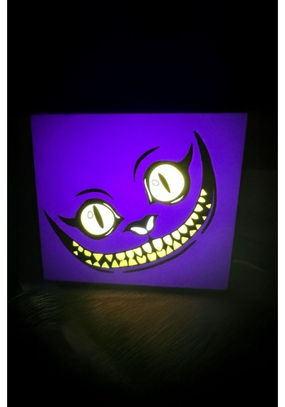 Cheshire Cat Tasarımlı Gece Lambası Dekoratif Aydınlatma Çok Renkli
