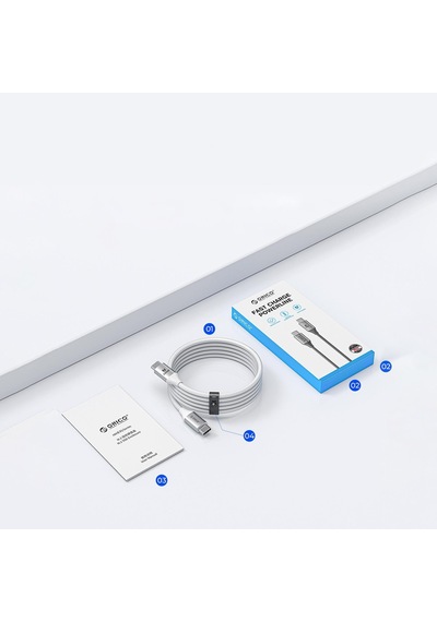 Orico CDX-100CC-WH-BP 100W 5A PD USB-C to USB-C Hızlı Şarj ve Data Kablosu 1 M