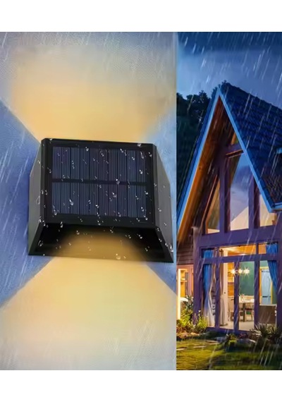 Çift Yönlü Ayarlanabilir Solar Aplik 3200k Sarı Işık