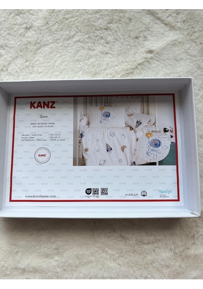 Uzay Erkek Bebek Nevresim Takımı Nevresim100 x 150 CM - Çarşaf 120 x 160 CM - Yastık 35 x 45 CM Beyaz