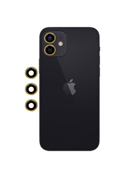 Apple Uyumlu iPhone 12 Shine Kamera Lens Gold