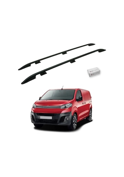 Turtle Citroen Dispatch Mk3 2017-2025 / Orta Şasi Tavan Çıtası Crown Siyah