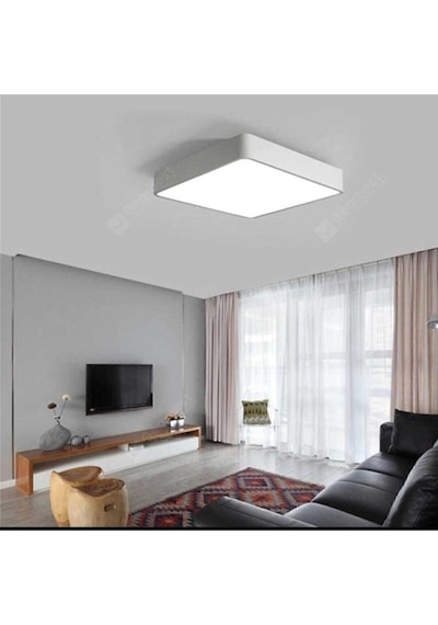 Beyaz Ledli 24 Watt Sıva Üstü Led Panel Kare Tavan Armatürü 6500k Beyaz Işık 21x21 Cm