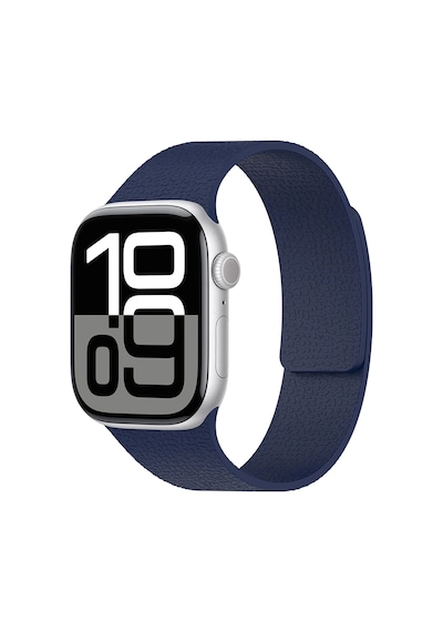 Apple Uyumlu  Watch  10 46mm Redclick Krd-136 Kabartma Desenli Mıknatıslı Silikon Kordon