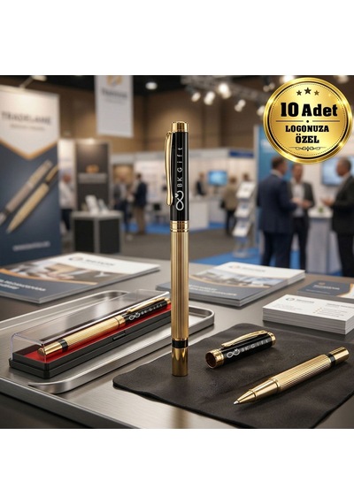 Logonuza Özel 10 Adet 1101 Metal Roller Kalem Şık Ofis Kullanım Kalemi Ahşap