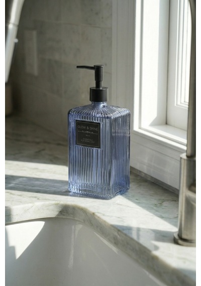 Acar 9175 Raschel Cam Sıvı Sabunluk Mavi 780 Ml