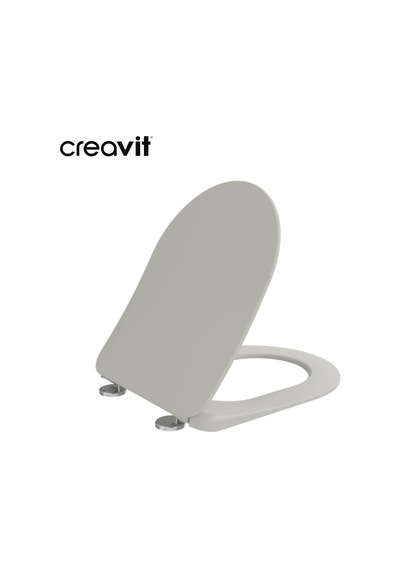 Creavit Free Rim-off Asma Klozet Cool Grey + Creavit Cool Grey Yavaş Kapanan Kapak Beyaz