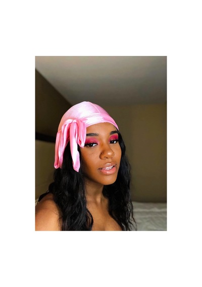Pembe Unisex Durag Sokak Stil Hip-hop Bandana Pembe Pembe