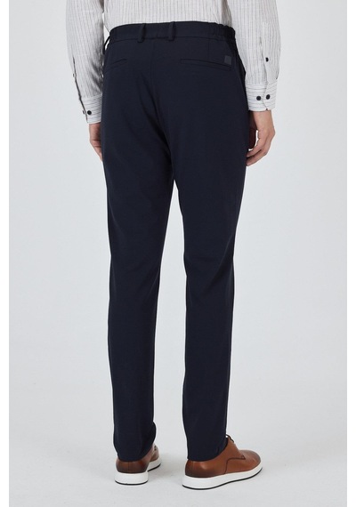 İmza Koyu Lacivert Esnek Yandan Cepli Casual Slim Fit Jogger Pantolon 1003250162 Koyu Lacivert