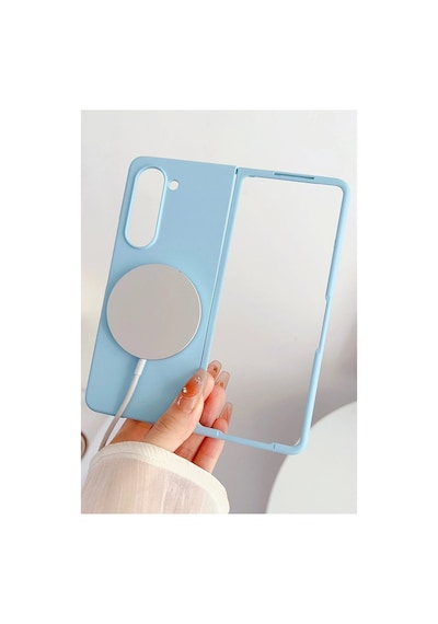 Samsung Galaxy Z Fold 5 Kılıf Mata Fold Kapak - Sierra Blue 0.2M-Çok Renkli