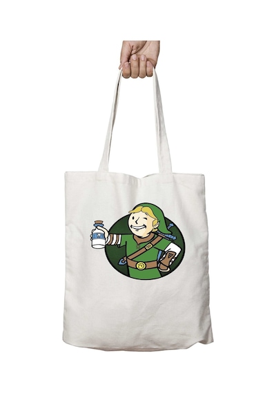 Art Hediye Link Vault Boy İki Tarafı Kalıcı Baskılı Yıkanabilir Çanta Çok Renkli